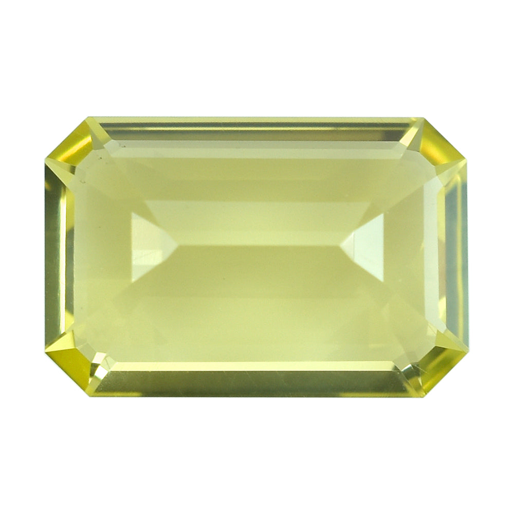 LEMON QUARTZ CUT OCTAGON 15X10MM 6.65CTS.