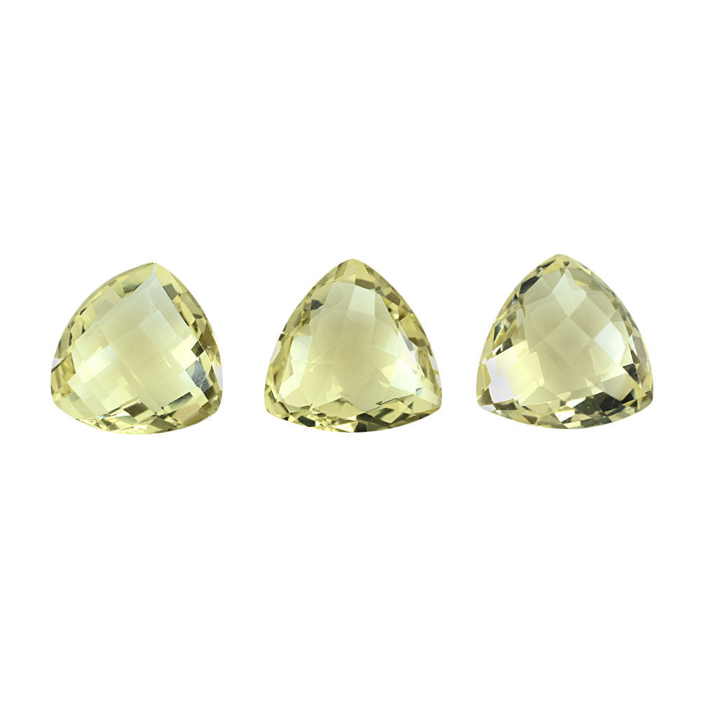 LEMON QUARTZ BRIOLETTE TRILLION 15MM 9.79CTS.
