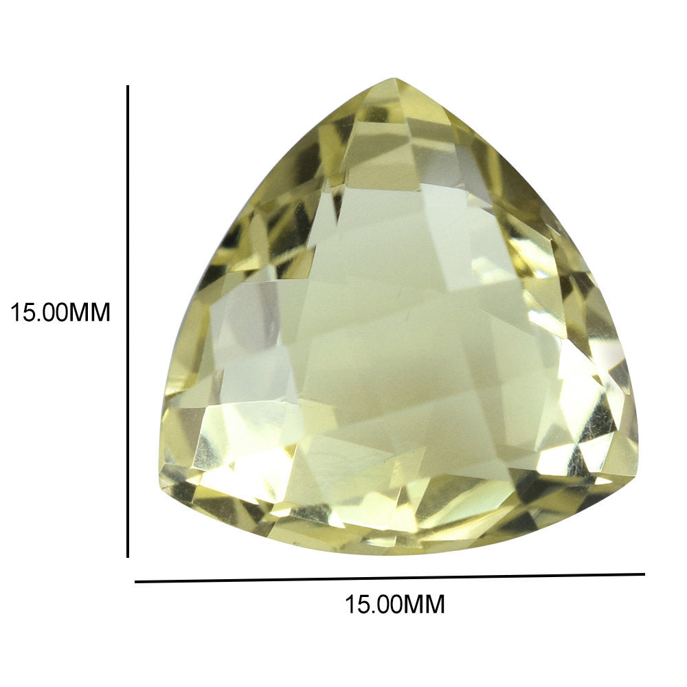 LEMON QUARTZ BRIOLETTE TRILLION 15MM 9.79CTS.