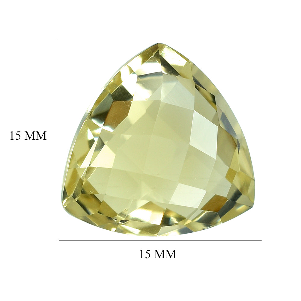 LEMON QUARTZ BRIOLETTE TRILLION 15MM 11.51CTS.