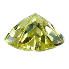 LEMON QUARTZ CHECKER CUT TOP PRINCESS BACK LAZER CUT HEART 15MM (DES#21)  10.49 Cts.
