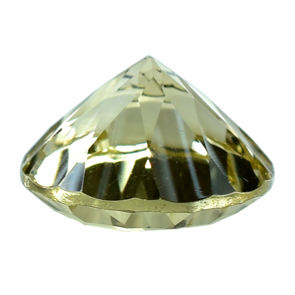 LEMON QUARTZ CONCAVE CUT ROUND 10MM (DES#45) 3.53CTS.