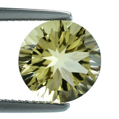 LEMON QUARTZ CONCAVE CUT ROUND 10MM (DES#45) 3.53CTS.
