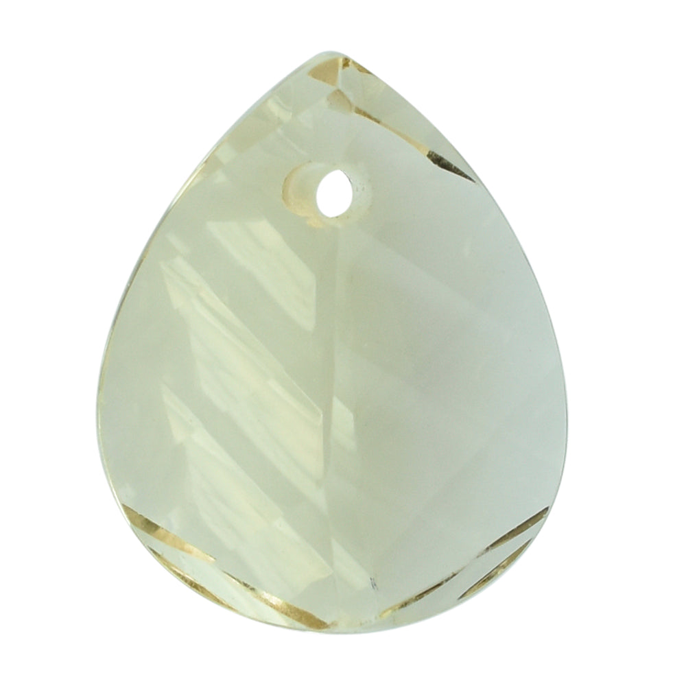 LEMON QUARTZ CONCAVE LEAF 11X9MM (FULL DRILL) (DES#65) 2.59CTS.