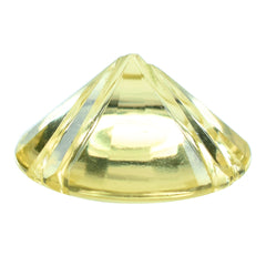 LEMON QUARTZ FLAT BUFFTOP X BACK ROUND 14MM 6.65CTS.