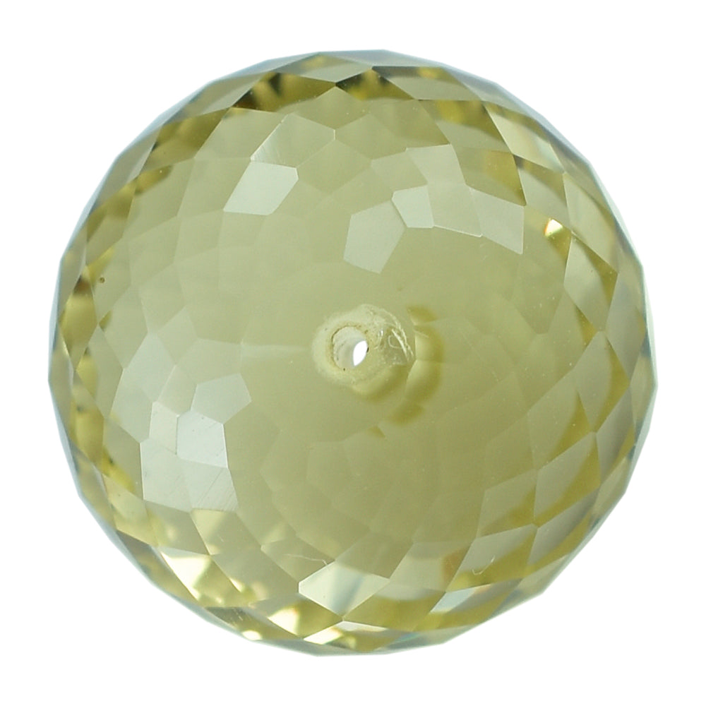 LEMON QUARTZ FACETED ROUNDEL BEADS (FULL DRILL) 12MM 10.31CTS.