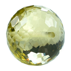 LEMON QUARTZ FACETED ROUNDEL BEADS (FULL DRILL) 12MM 10.31CTS.