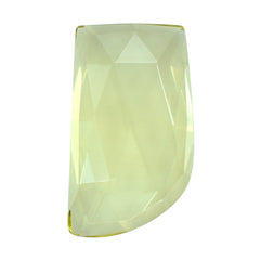 LEMON QUARTZ ROSE CUT FANCY CAB 19X11MM 7.71CTS.