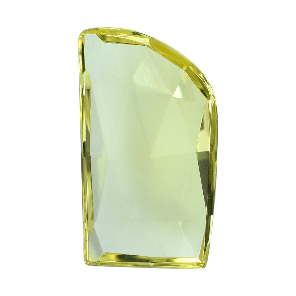LEMON QUARTZ ROSE CUT FANCY CAB 19X11MM 7.71CTS.