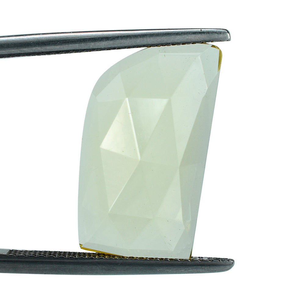 LEMON QUARTZ ROSE CUT FANCY CAB 19X11MM 7.71CTS.