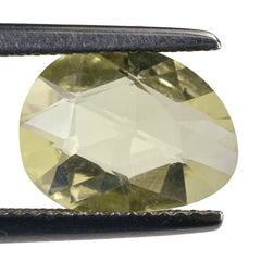 LEMON QUARTZ ROSE CUT BRIOLETTE FANCY SHAPE 12X9MM 3.11CTS.