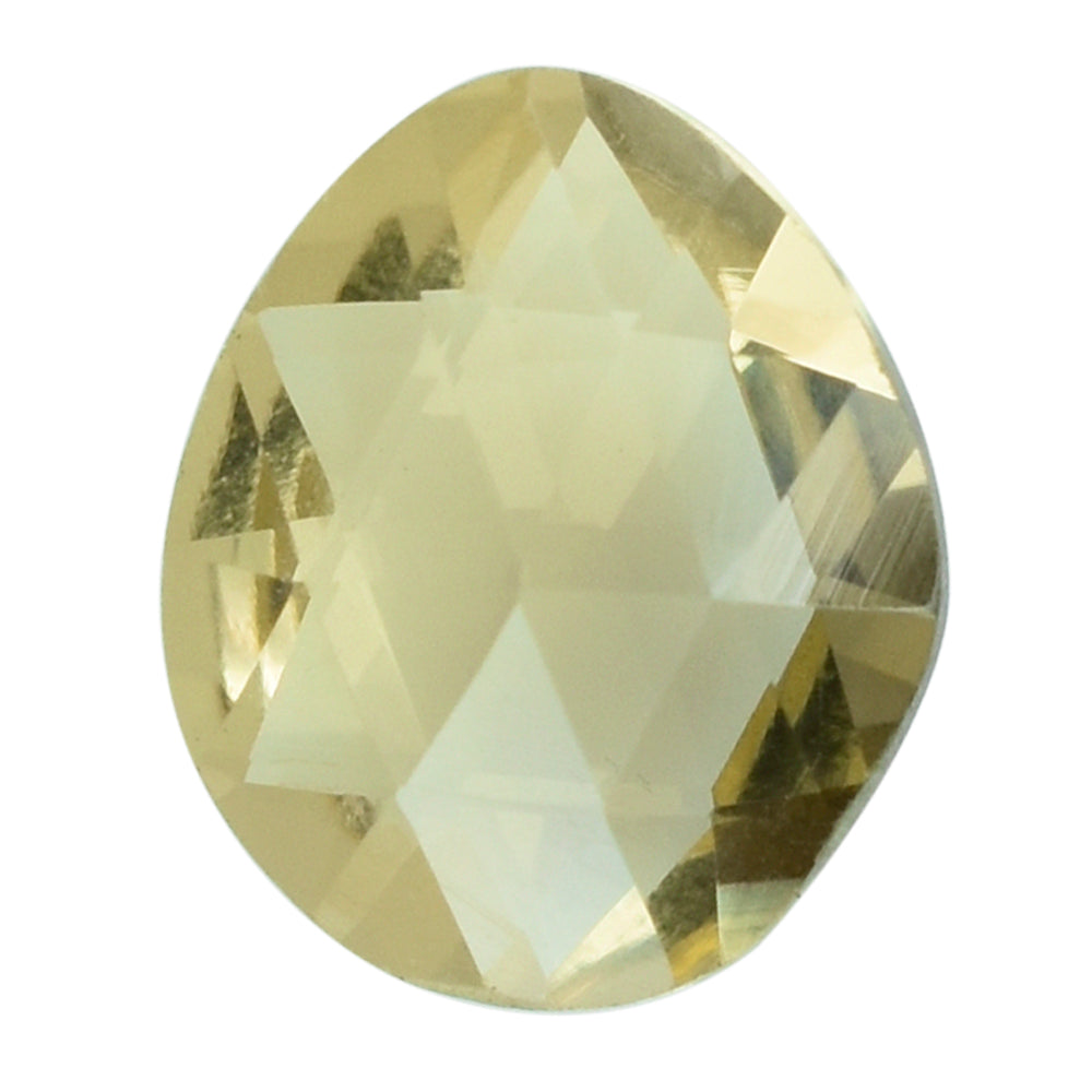 LEMON QUARTZ ROSE CUT BRIOLETTE FANCY SHAPE 11.50X9.50MM 3.26CTS.