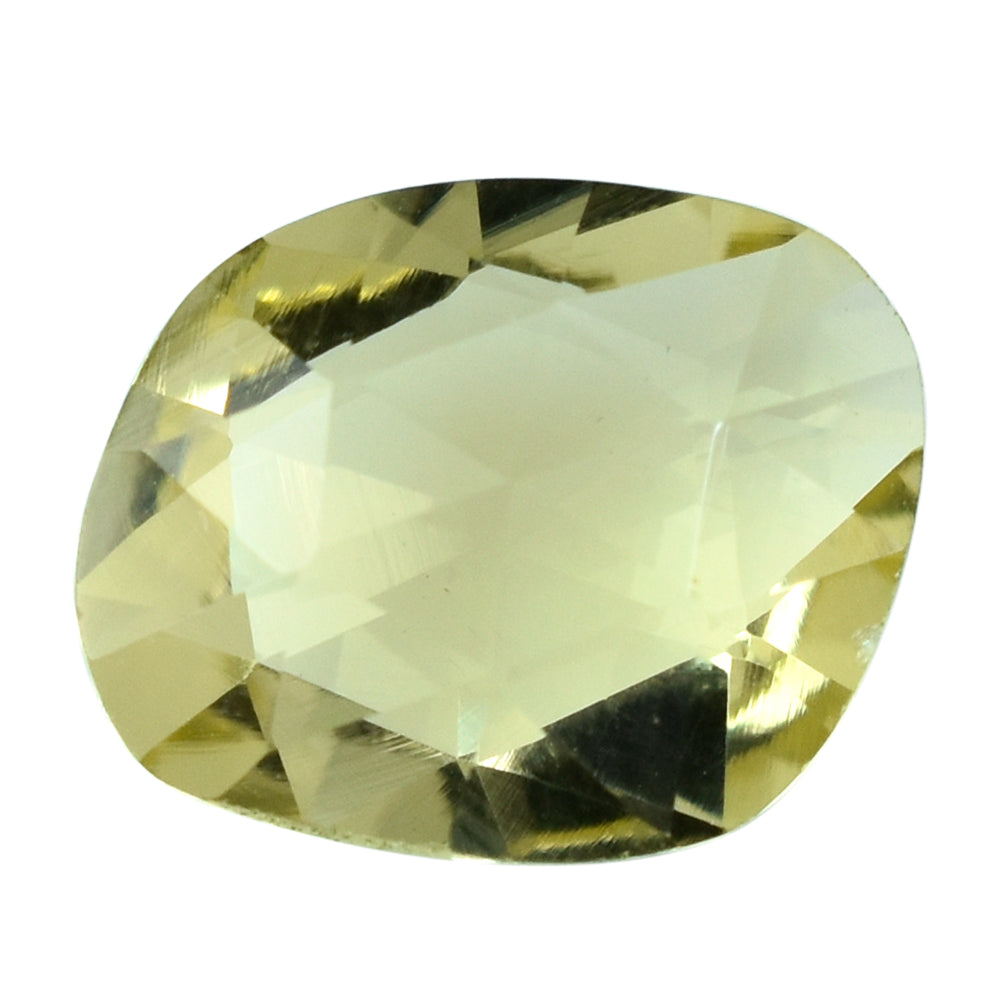 LEMON QUARTZ ROSE CUT BRIOLETTE FANCY SHAPE 11X9MM 3.22CTS.