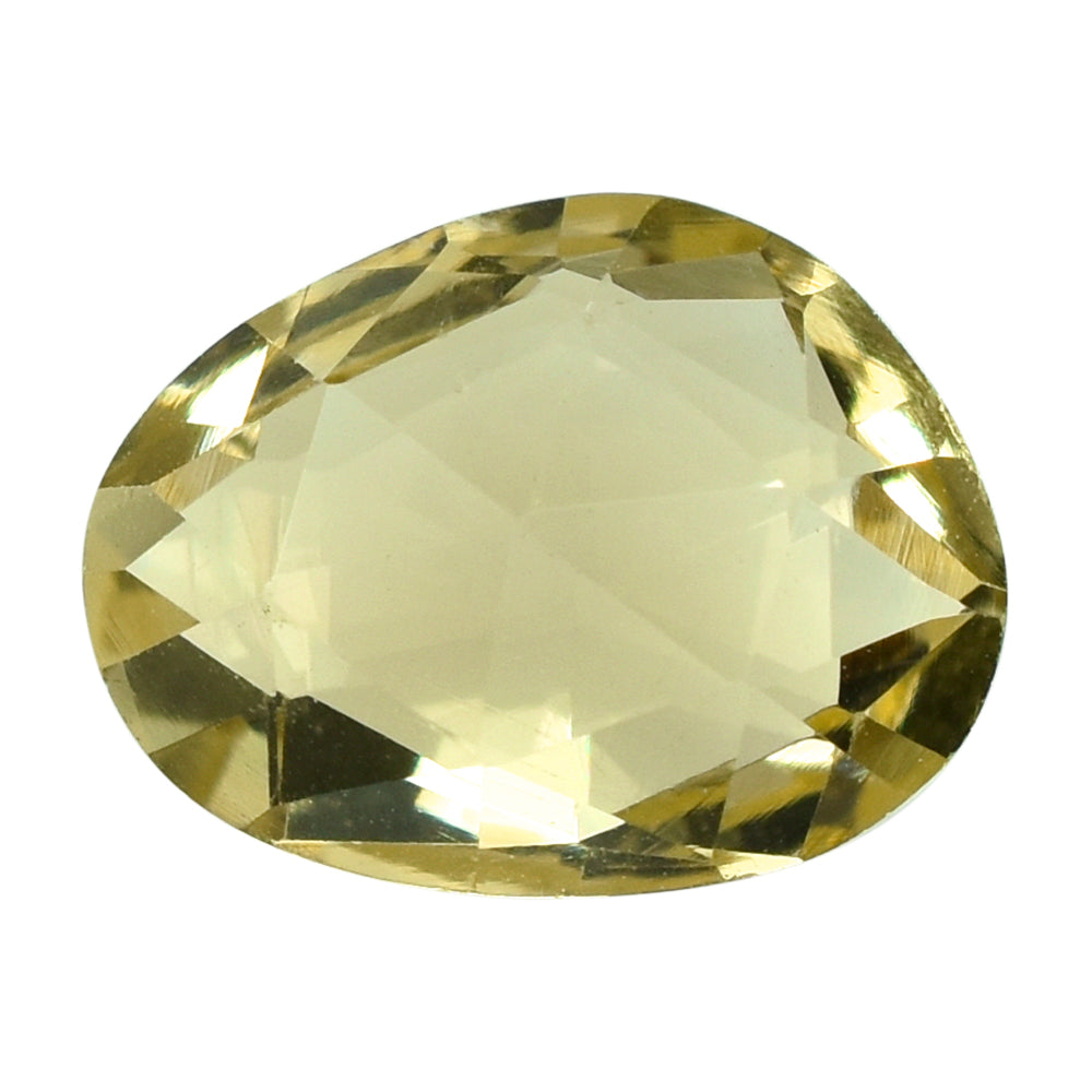 LEMON QUARTZ ROSE CUT BRIOLETTE FANCY SHAPE 11X9MM 3.03CTS.