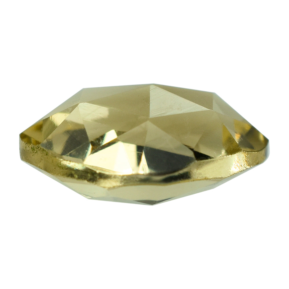 LEMON QUARTZ ROSE CUT BRIOLETTE FANCY SHAPE 11X9MM 3.03CTS.