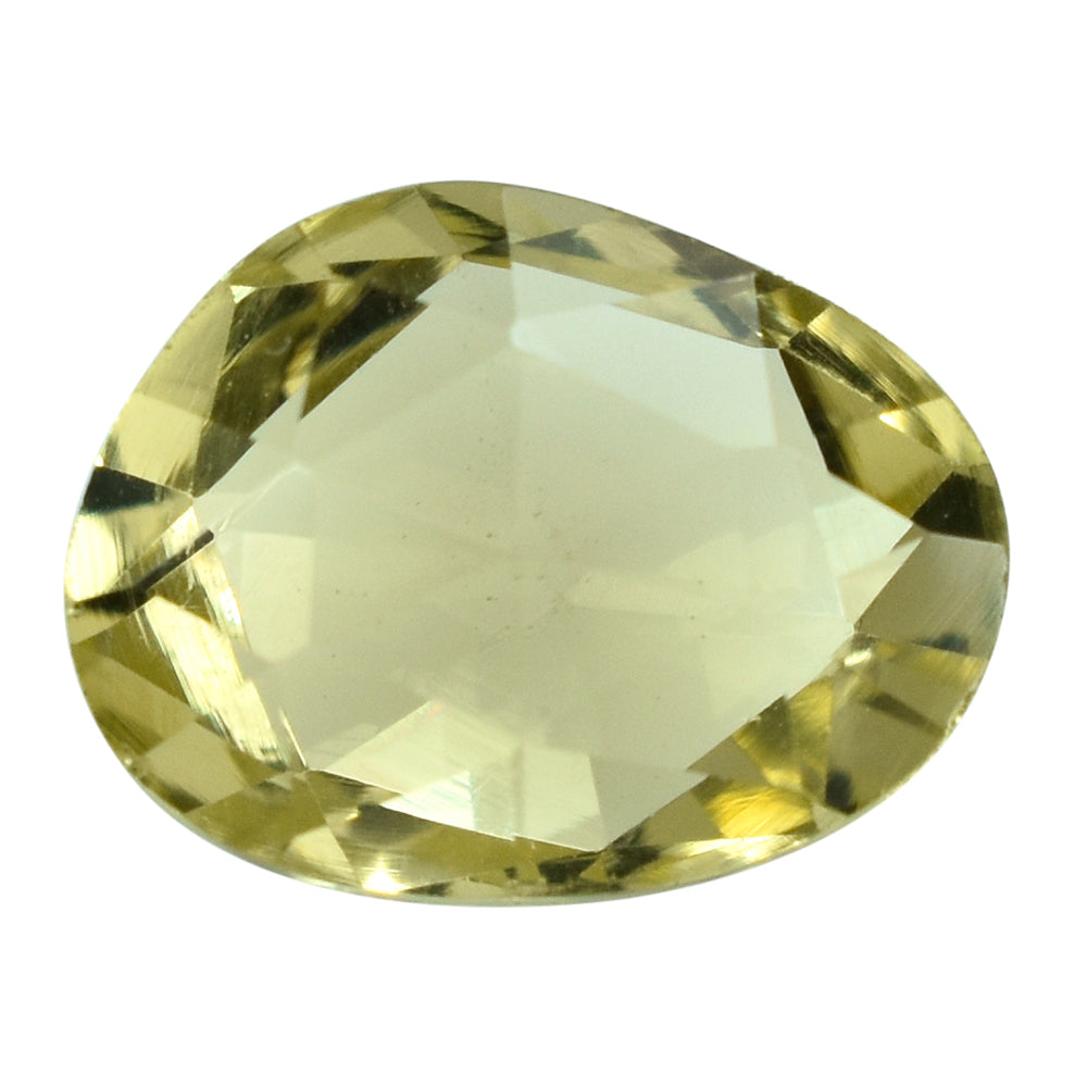 LEMON QUARTZ ROSE CUT BRIOLETTE FANCY SHAPE 11X9MM 3.03CTS.