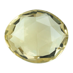 LEMON QUARTZ ROSE CUT BRIOLETTE FANCY SHAPE 12X10MM 4.34CTS.