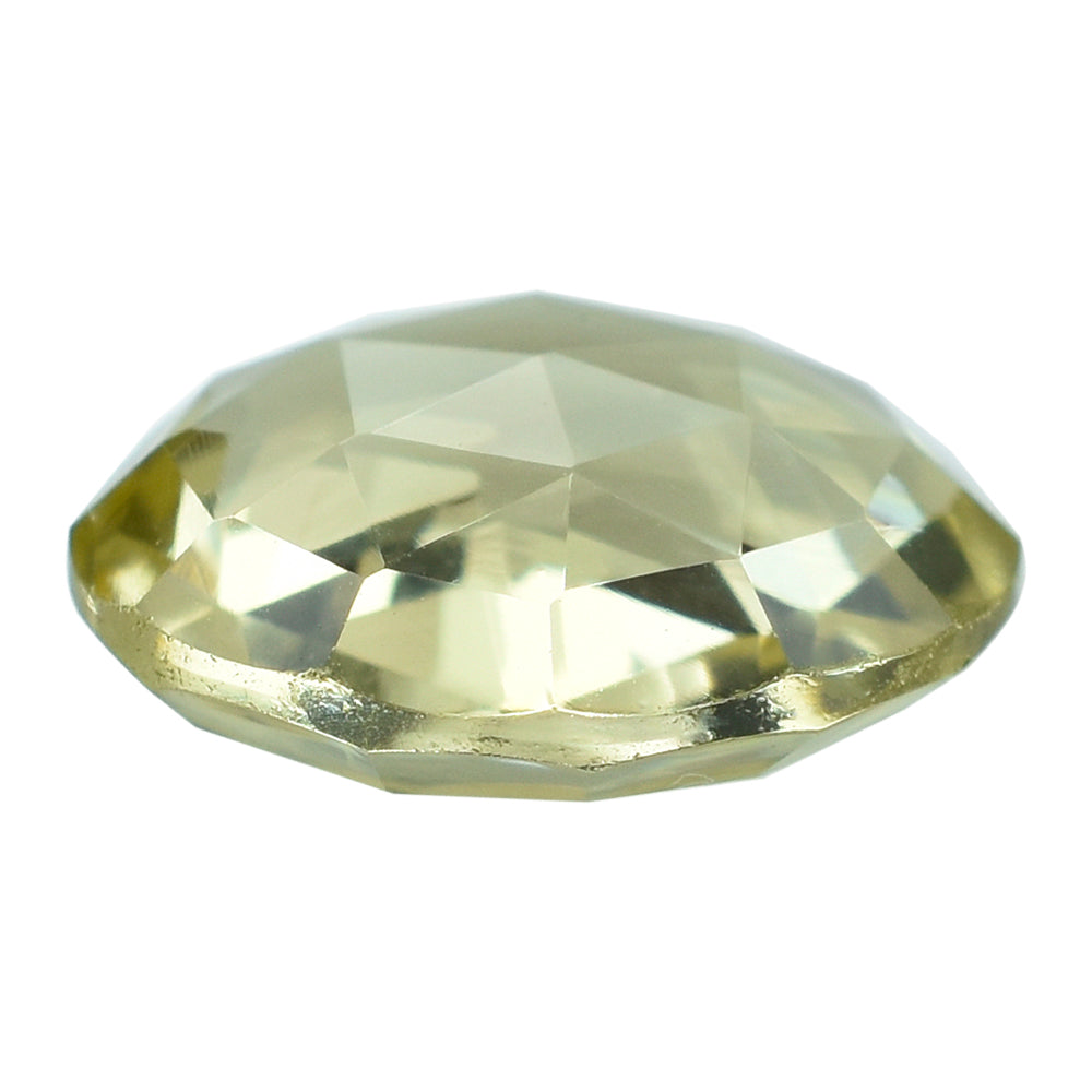 LEMON QUARTZ ROSE CUT BRIOLETTE FANCY SHAPE 12X10MM 4.34CTS.