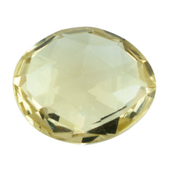 LEMON QUARTZ ROSE CUT BRIOLETTE FANCY SHAPE 12X10MM 4.34CTS.