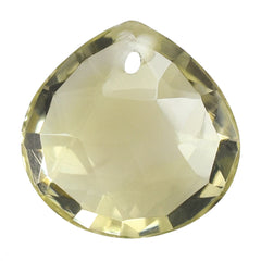 LEMON QUARTZ ROSE CUT BRIOLETTE HEART (FULL DRILL) 10MM 3.26CTS.