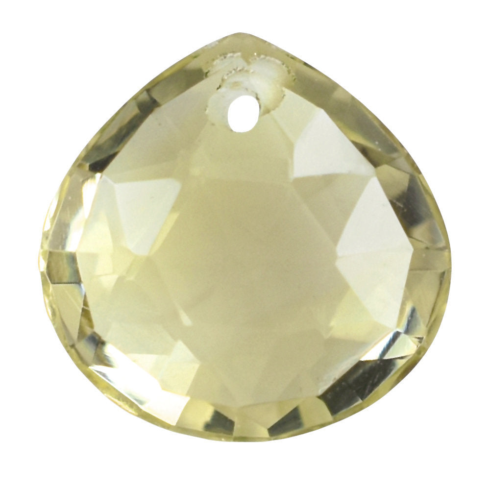 LEMON QUARTZ ROSE CUT BRIOLETTE HEART (FULL DRILL) 10MM 3.26CTS.
