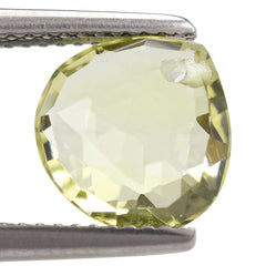 LEMON QUARTZ ROSE CUT BRIOLETTE HEART (FULL DRILL) 10MM 3.26CTS.