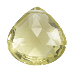 LEMON QUARTZ ROSE CUT BRIOLETTE HEART (FULL DRILL) 11MM 3.93CTS.