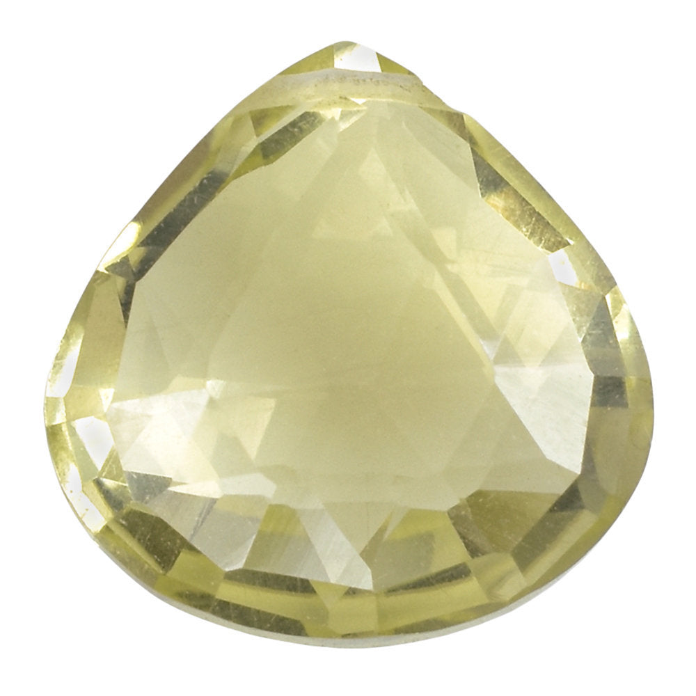 LEMON QUARTZ ROSE CUT BRIOLETTE HEART (FULL DRILL) 11MM 3.93CTS.