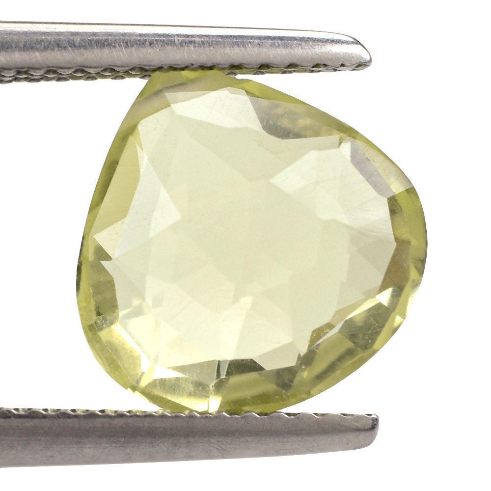 LEMON QUARTZ ROSE CUT BRIOLETTE HEART (FULL DRILL) 11MM 3.93CTS.