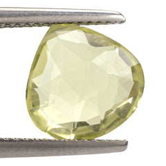 LEMON QUARTZ ROSE CUT BRIOLETTE HEART (FULL DRILL) 11MM 3.93CTS.