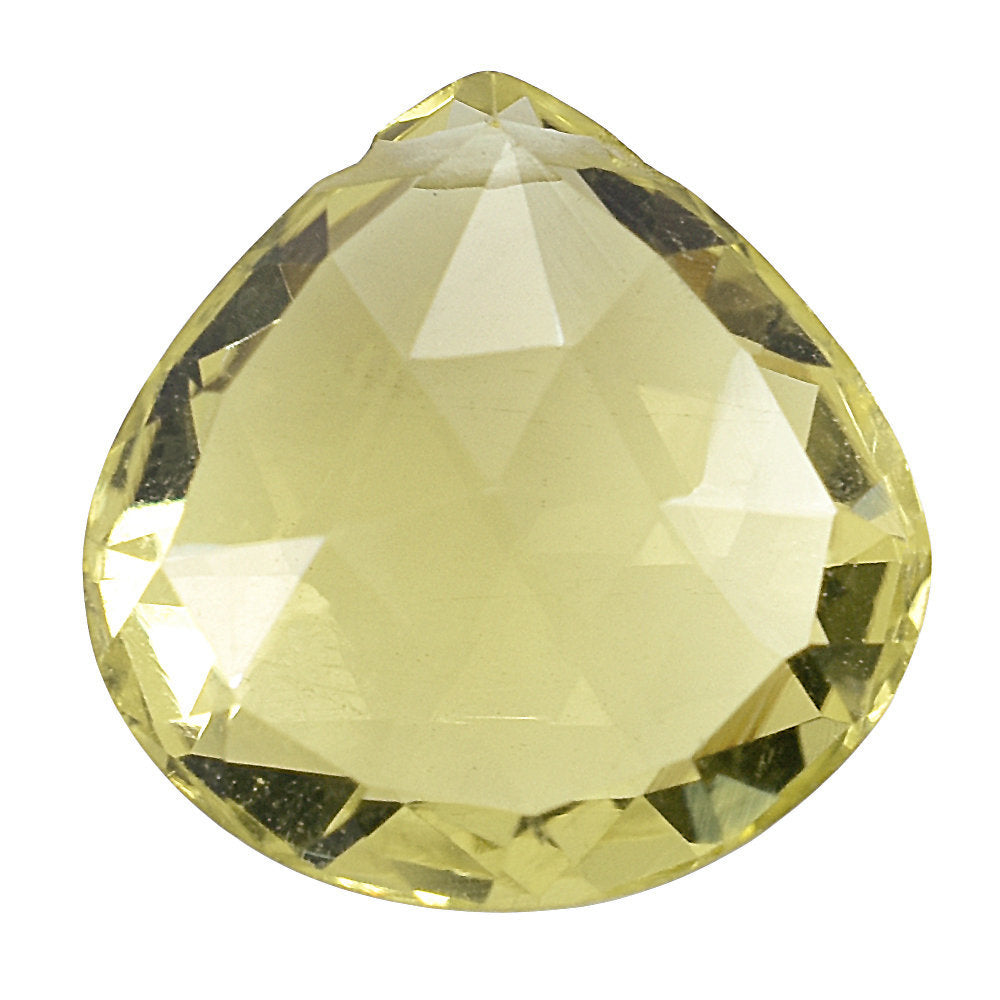 LEMON QUARTZ ROSE CUT BRIOLETTE HEART (FULL DRILL) 13MM 6.46CTS.