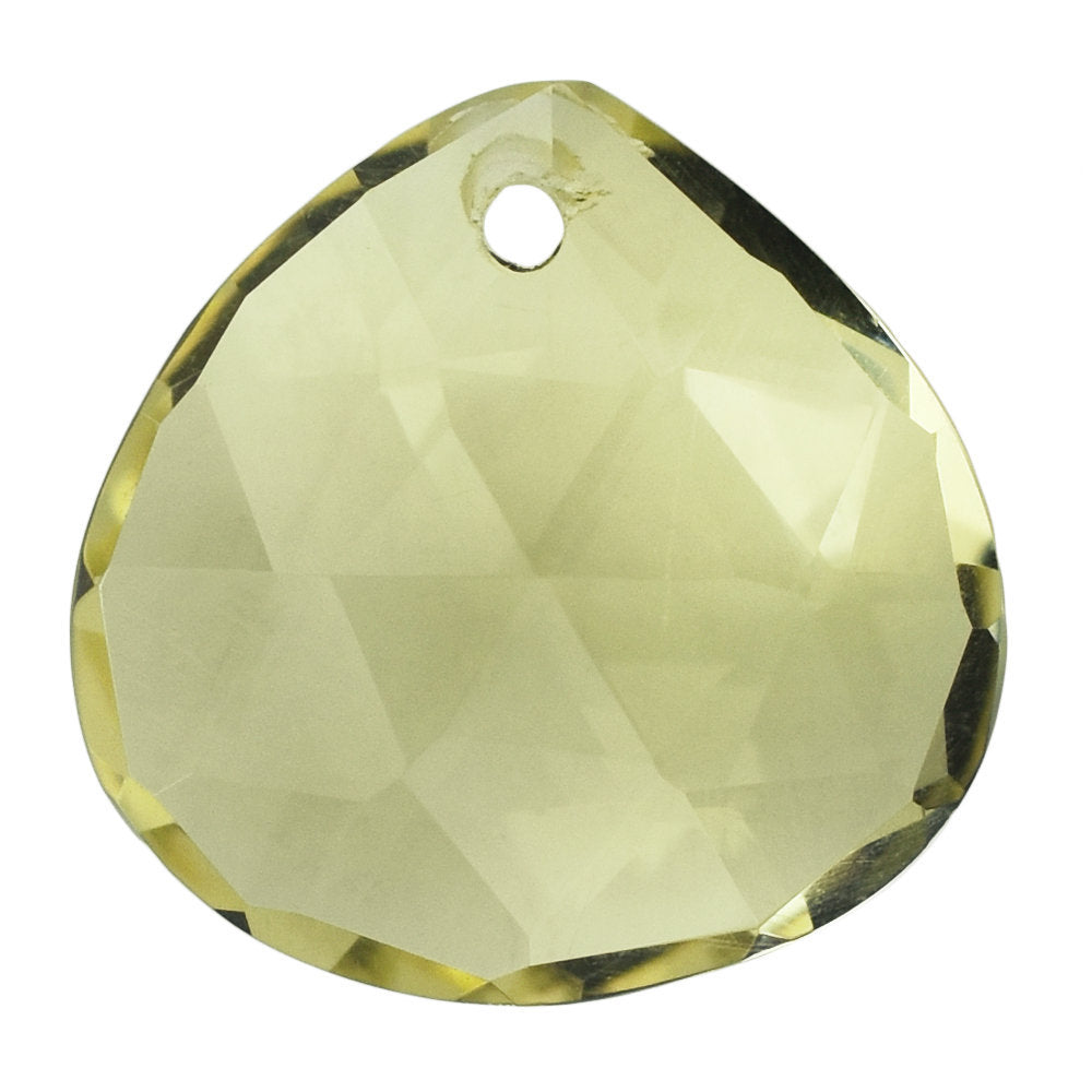 LEMON QUARTZ ROSE CUT BRIOLETTE HEART (FULL DRILL) 12MM 5.28CTS.