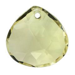 LEMON QUARTZ ROSE CUT BRIOLETTE HEART (FULL DRILL) 12MM 5.28CTS.