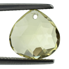 LEMON QUARTZ ROSE CUT BRIOLETTE HEART (FULL DRILL) 12MM 5.28CTS.