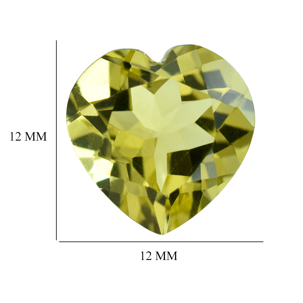 LEMON QUARTZ CUT HEART 12MM 5.53CTS.