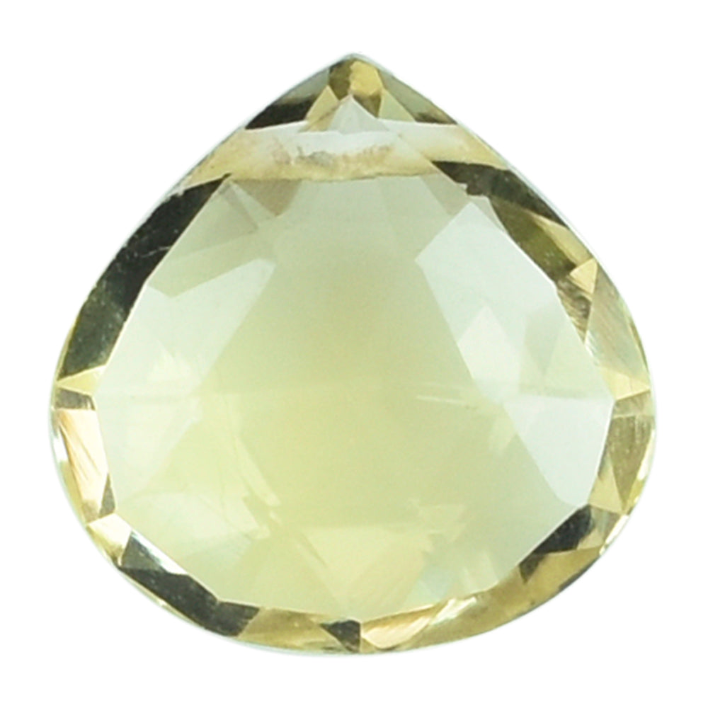 LEMON QUARTZ ROSE CUT BRIOLETTE HEART (FULL DRILL) 10MM 3.09CTS.