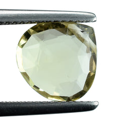 LEMON QUARTZ ROSE CUT BRIOLETTE HEART (FULL DRILL) 10MM 3.09CTS.