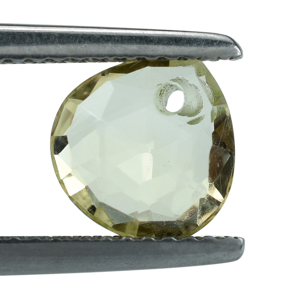 LEMON QUARTZ ROSE CUT BRIOLETTE HEART (FULL DRILL) 8MM 1.71CTS.