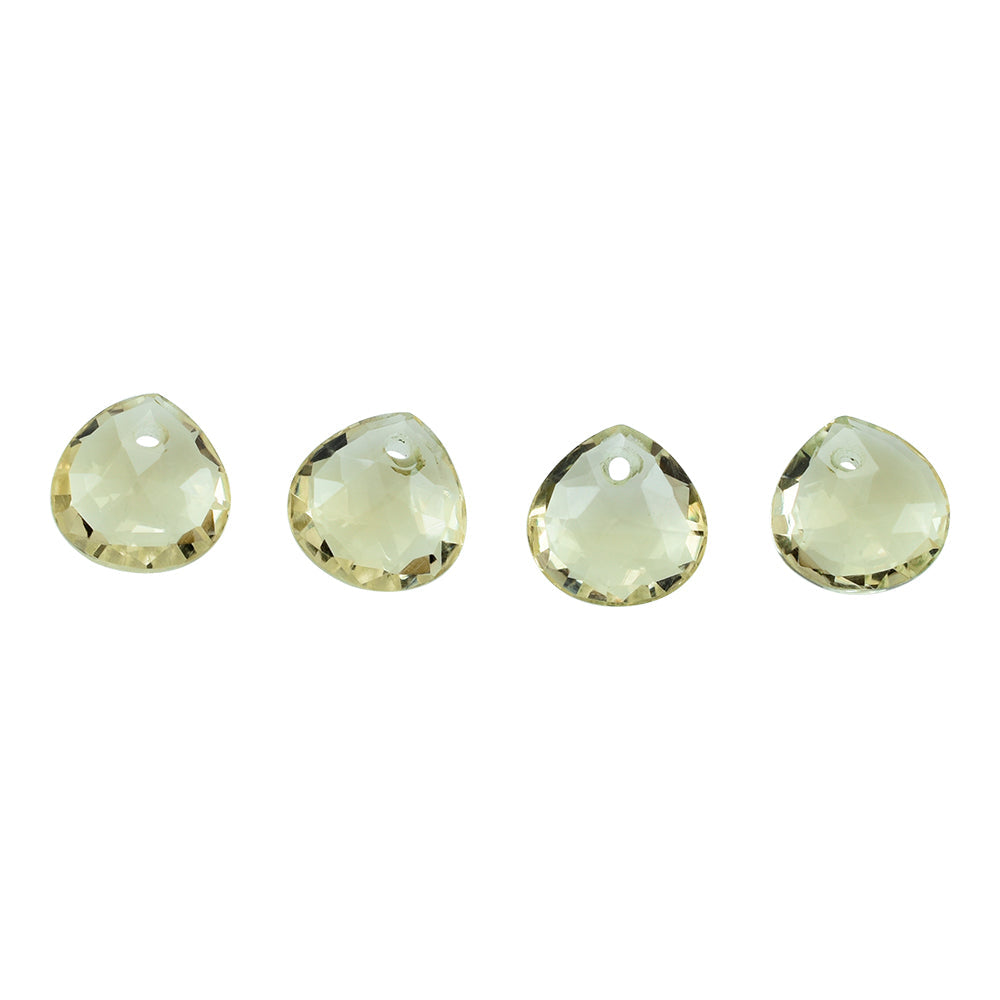 LEMON QUARTZ ROSE CUT BRIOLETTE HEART (FULL DRILL) 8MM 1.71CTS.