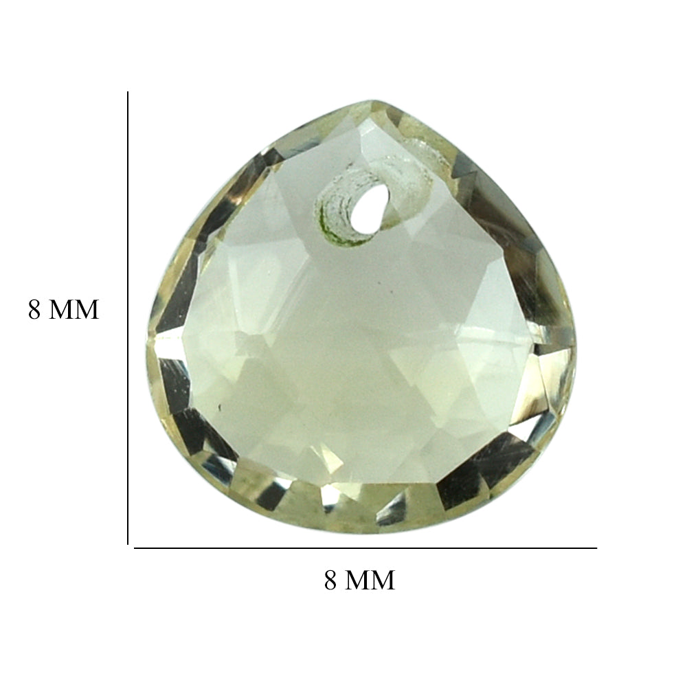 LEMON QUARTZ ROSE CUT BRIOLETTE HEART (FULL DRILL) 8MM 1.71CTS.