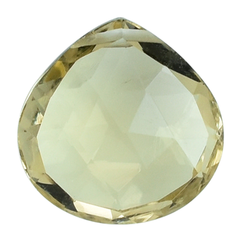 LEMON QUARTZ ROSE CUT BRIOLETTE HEART (FULL DRILL) 11MM 4.09CTS.
