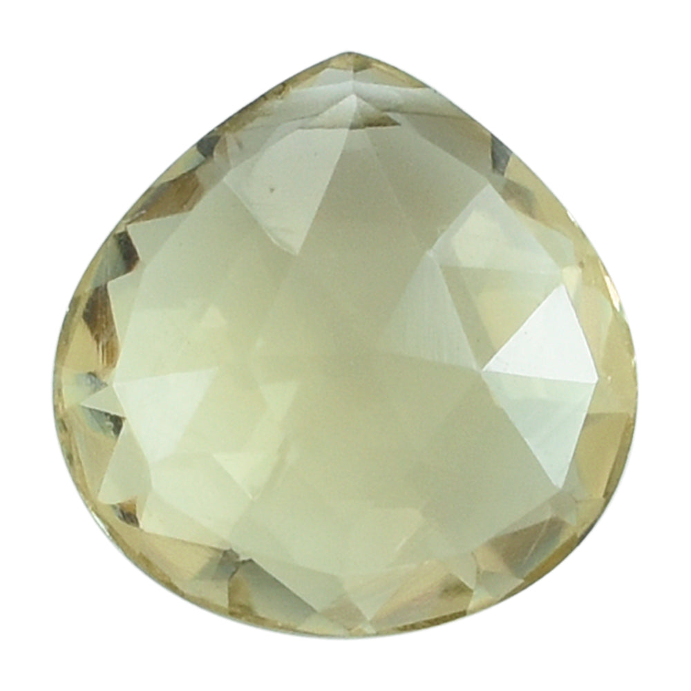 LEMON QUARTZ ROSE CUT BRIOLETTE HEART (FULL DRILL) 11MM 4.09CTS.