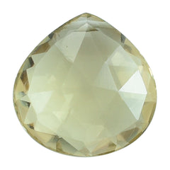 LEMON QUARTZ ROSE CUT BRIOLETTE HEART (FULL DRILL) 11MM 4.09CTS.