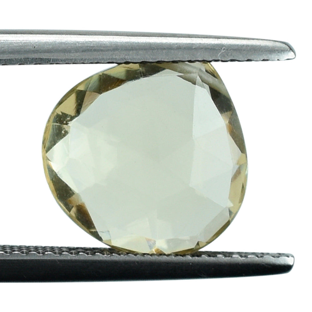 LEMON QUARTZ ROSE CUT BRIOLETTE HEART (FULL DRILL) 11MM 4.09CTS.