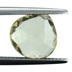 LEMON QUARTZ ROSE CUT BRIOLETTE HEART (FULL DRILL) 11MM 4.09CTS.