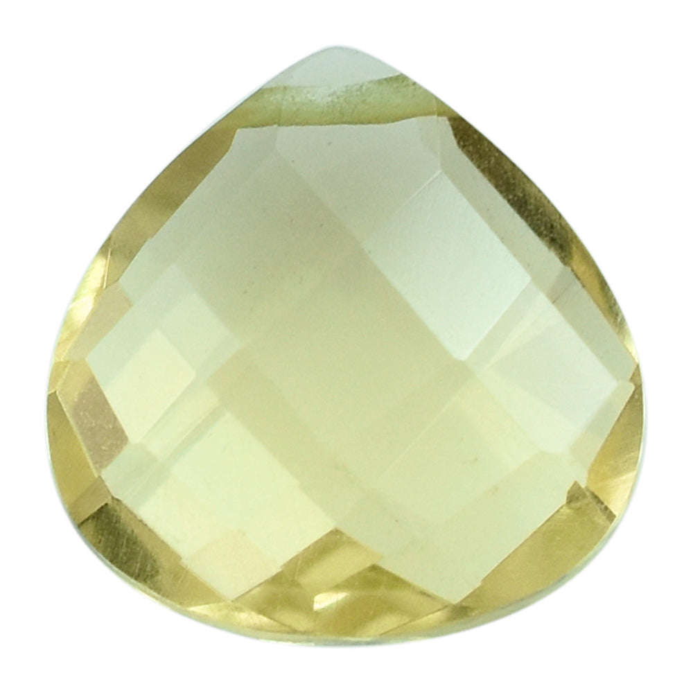LEMON QUARTZ BRIOLETTE HEART (FULL DRILL) 10MM 3.02CTS.
