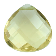 LEMON QUARTZ BRIOLETTE HEART (FULL DRILL) 10MM 3.02CTS.