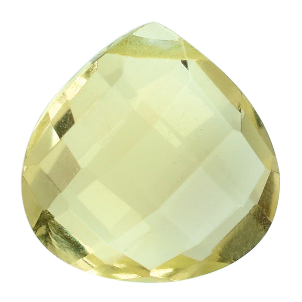 LEMON QUARTZ BRIOLETTE HEART (FULL DRILL) 10MM 3.02CTS.