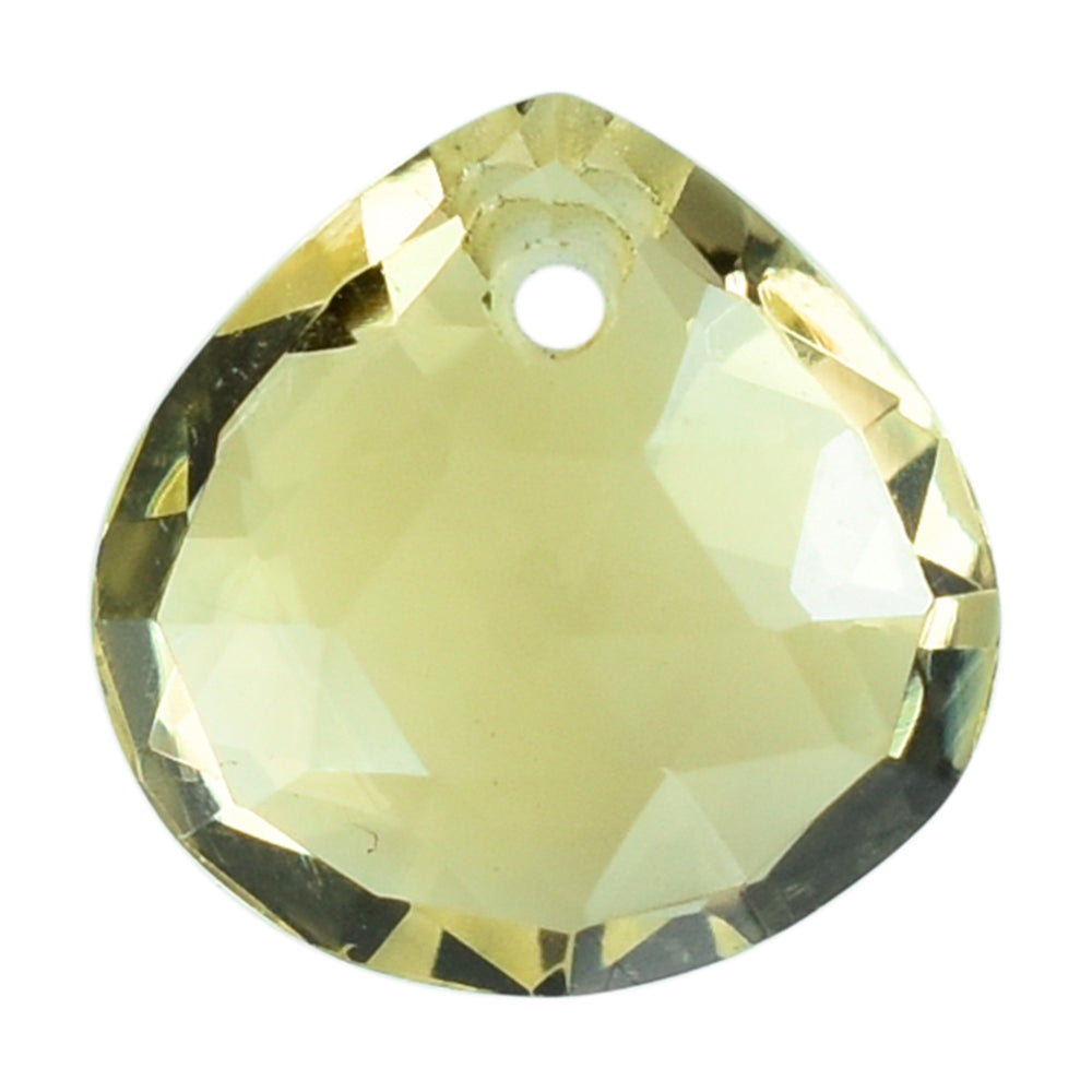 LEMON QUARTZ ROSE CUT BRIOLETTE HEART (FULL DRILL) 10MM 3.11CTS.