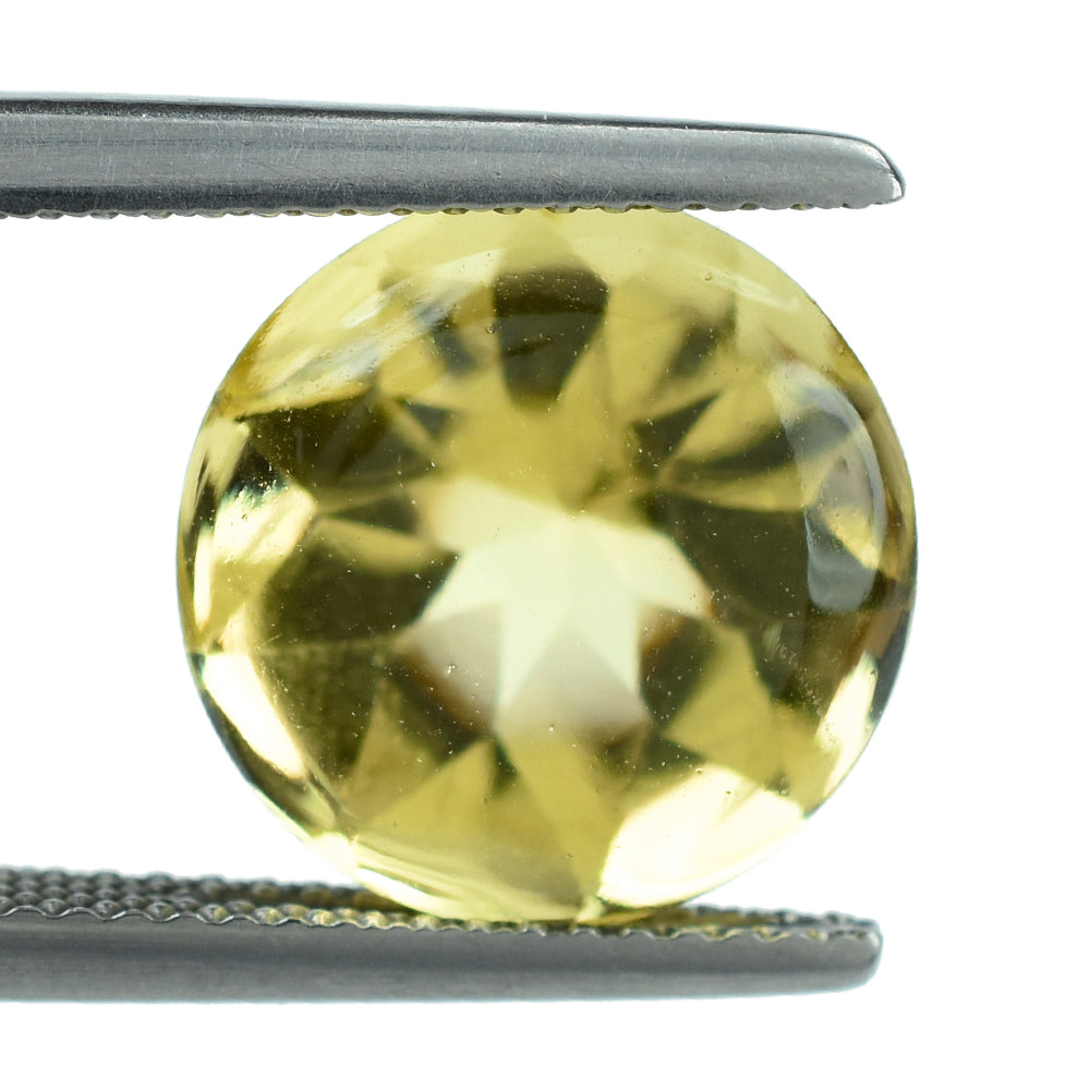 LEMON QUARTZ BUFFTOP ROUND 12MM 6.30CTS.